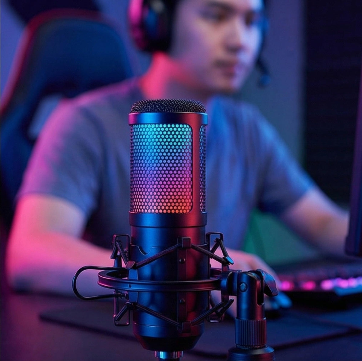 USB Condenser Gaming Mic with Shock Mount N21518