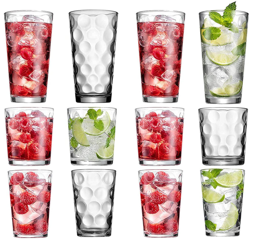 Set of 12 Stackable Drinking Glasses F36589
