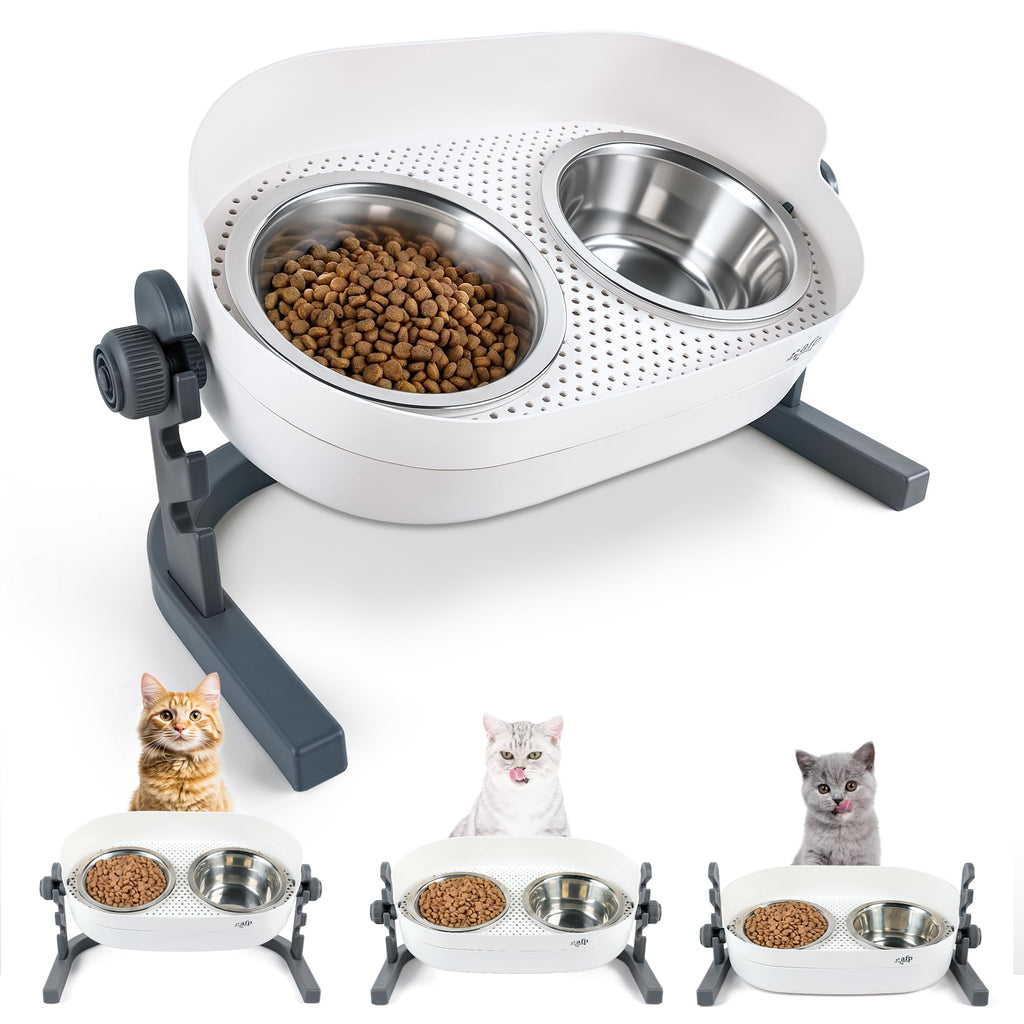 Height Adjustable Stainless Steel Cat Dog Bowls J351