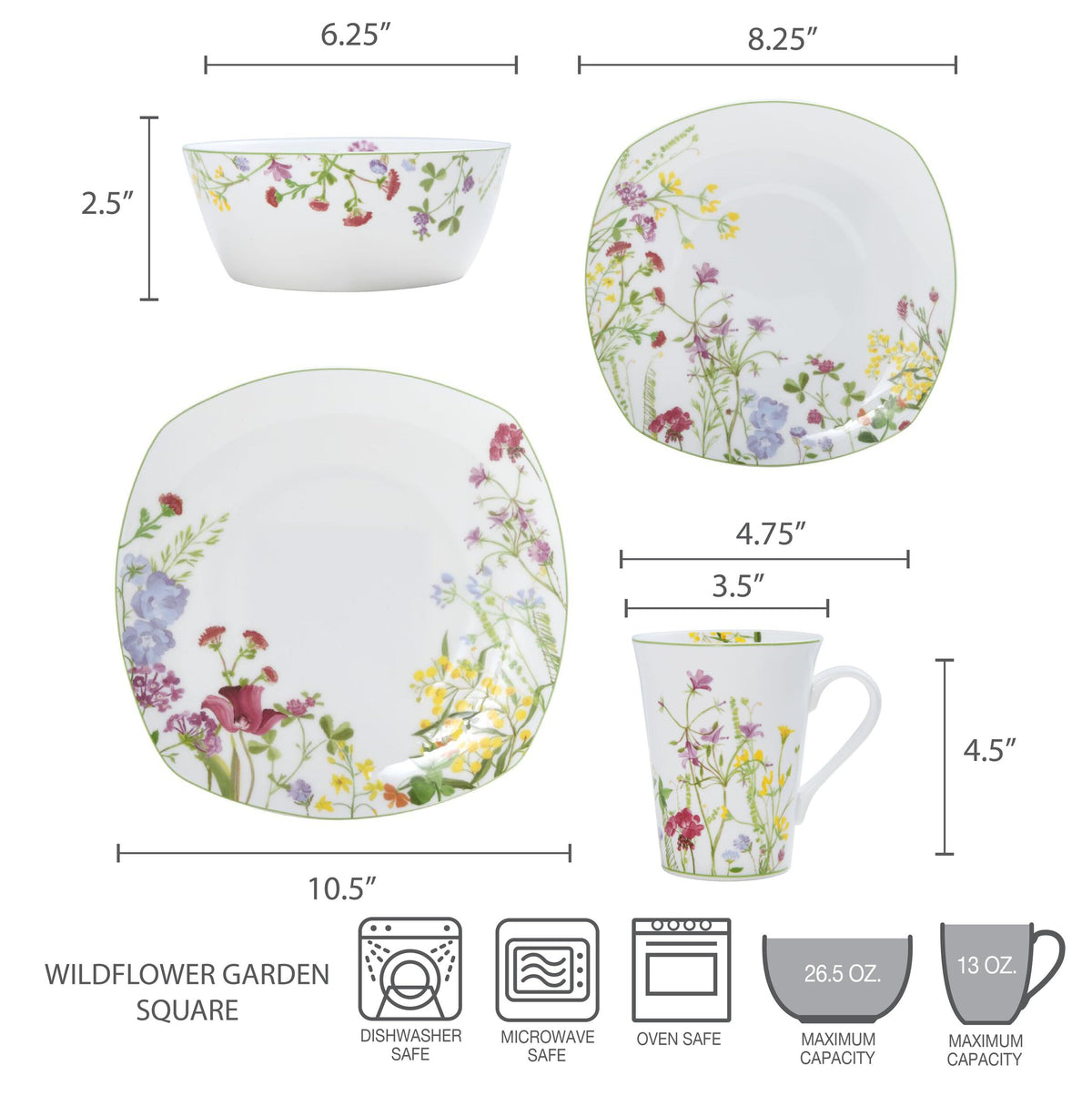 16-Piece Bone China Dinnerware Set Service for 4 U519