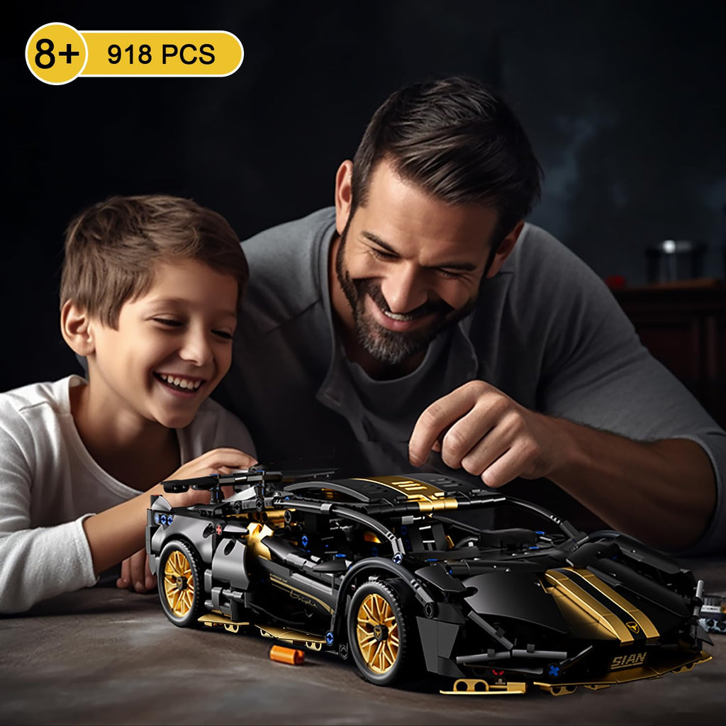 1:14 Building Block Car Set with LED V444398