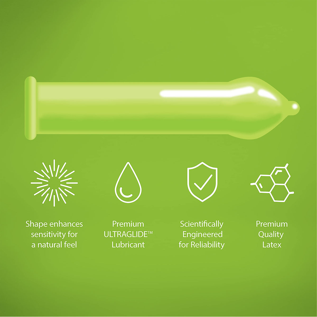 Ultra Sensitive Lubricated Latex Condoms, 12 Count V35023