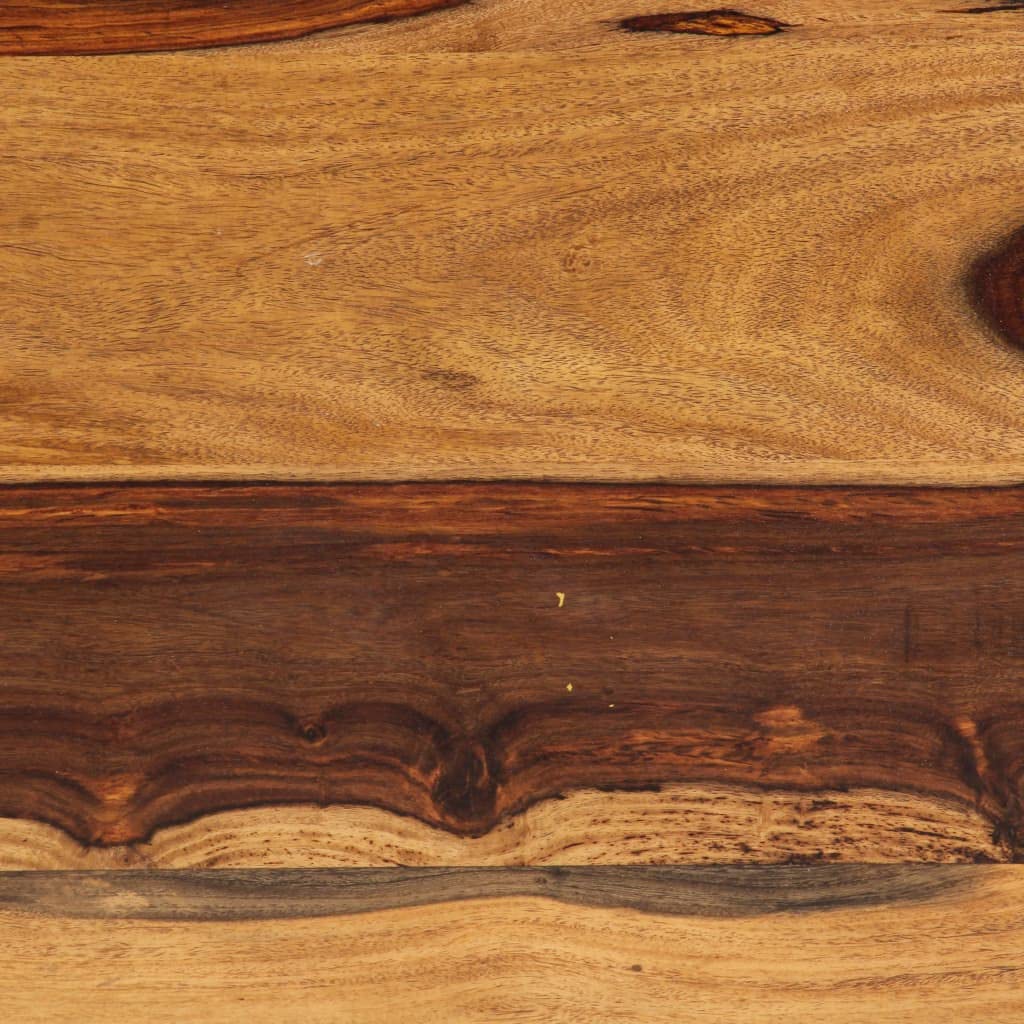 Solid Sheesham Wood Coffee Table with Steel Legs X360