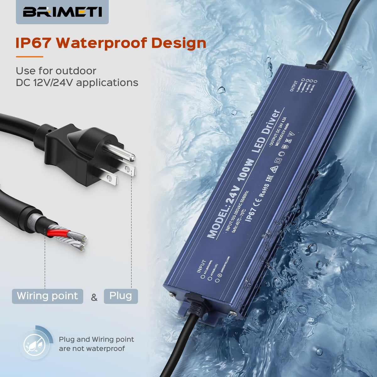 24V 200W Waterproof IP67 LED Power Supply A948