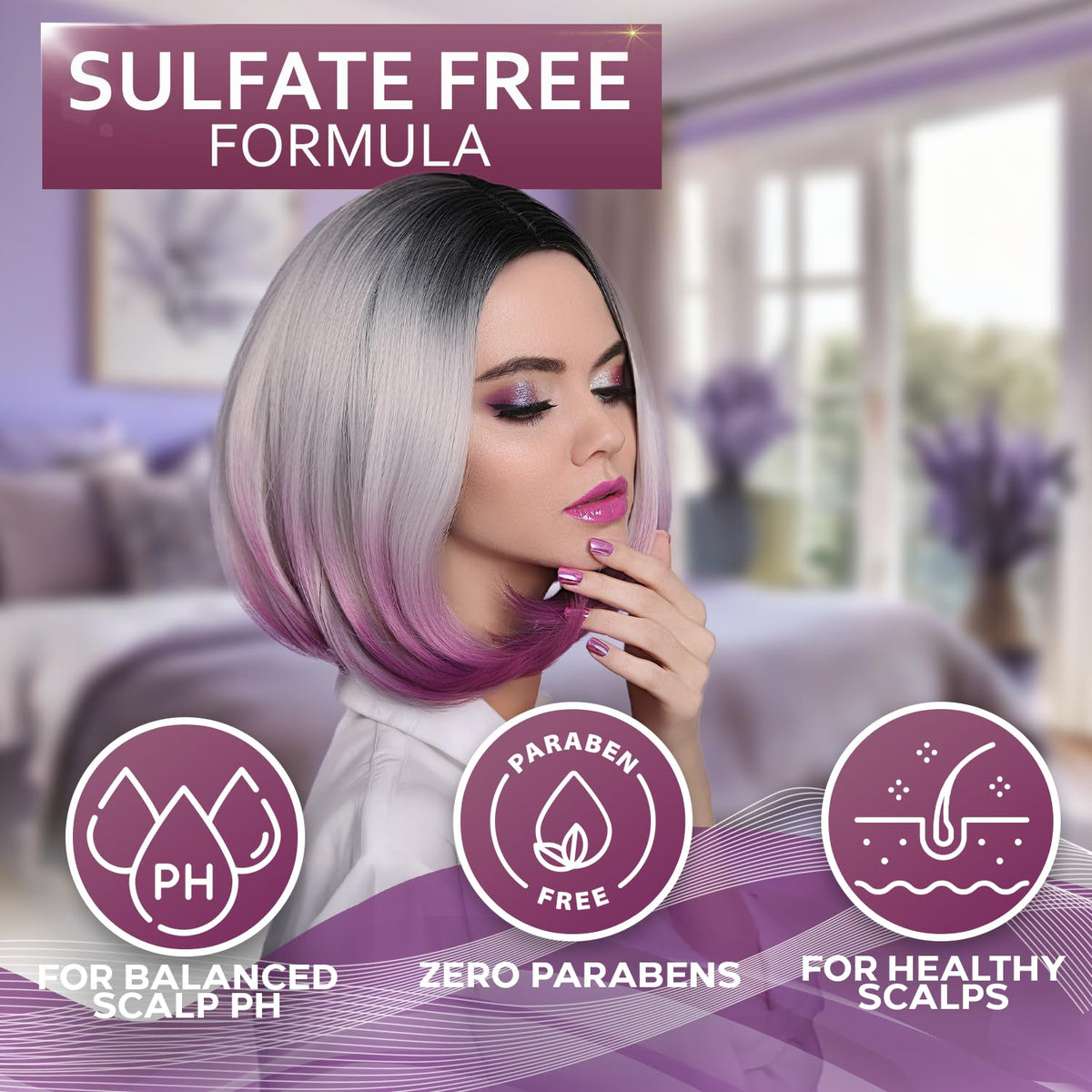 Color Safe Shampoo and Conditioner Set Sulfate Paraben Free W474359