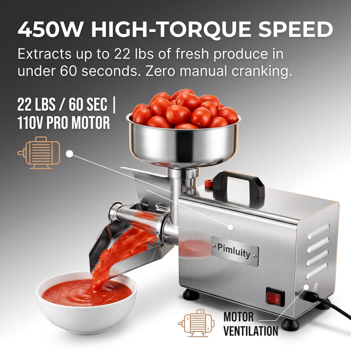 450W Electric Tomato Strainer G659277