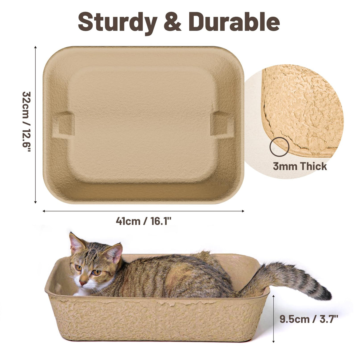4 Pack Disposable Cardboard Cat Litter Boxes Q6875