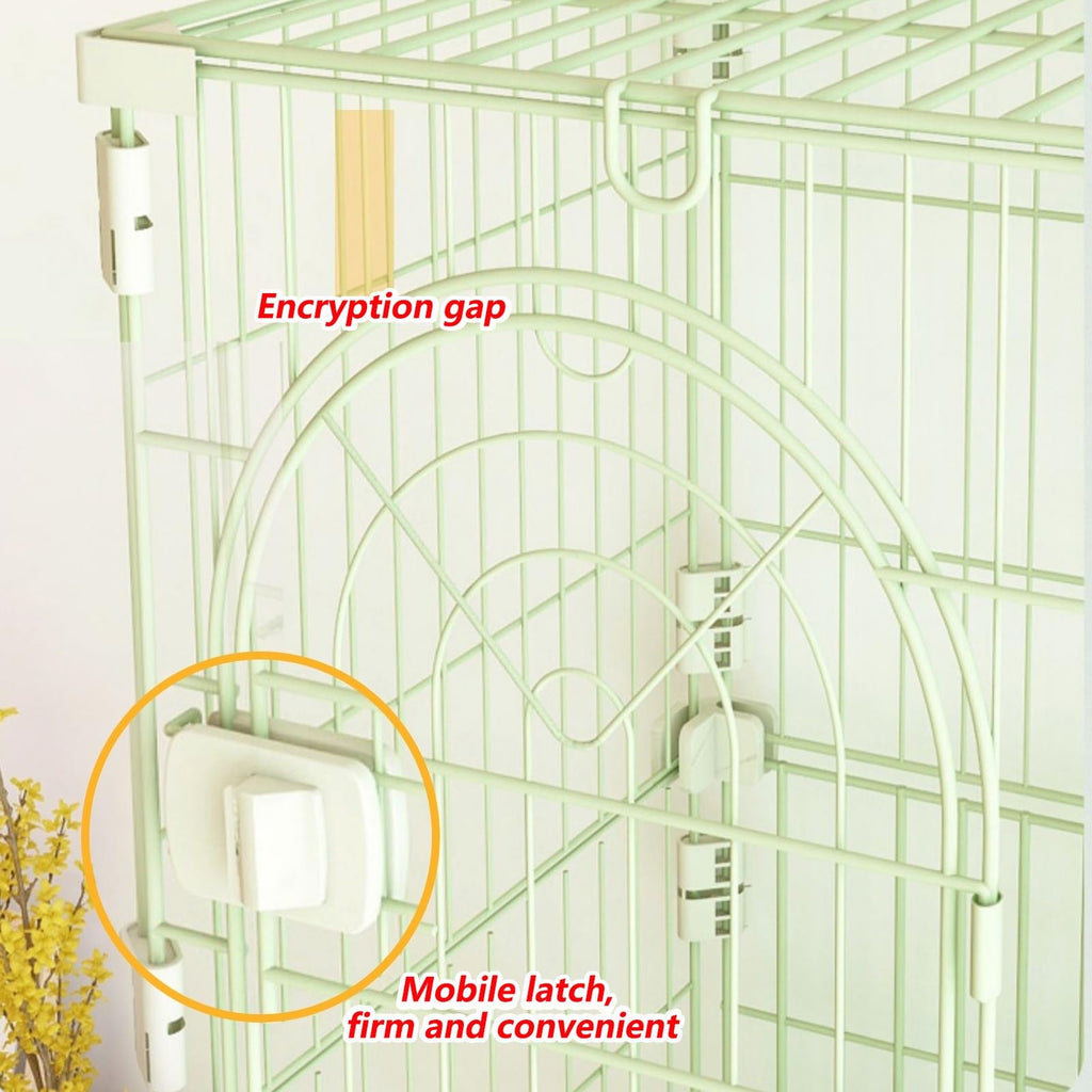 3/4-Tier Wire Cat Cage Playpen Kennel with Hammock and 3 Platforms D7609
