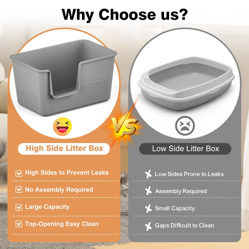 Extra Large High Sided Cat Litter Box T845143