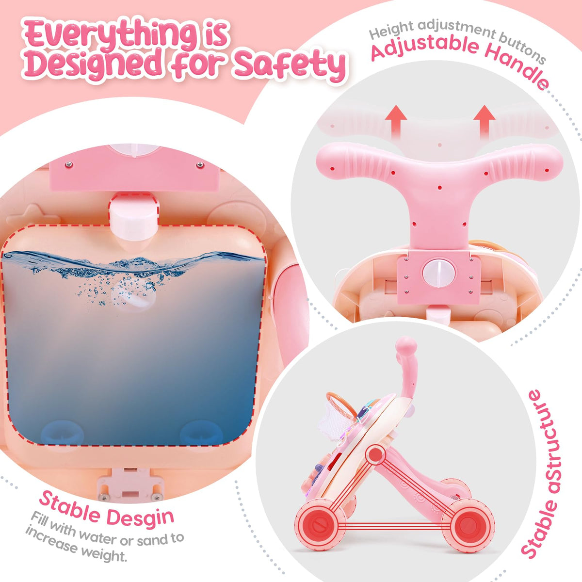 2-in-1 Baby Walker with Detachable Activity Center J989893