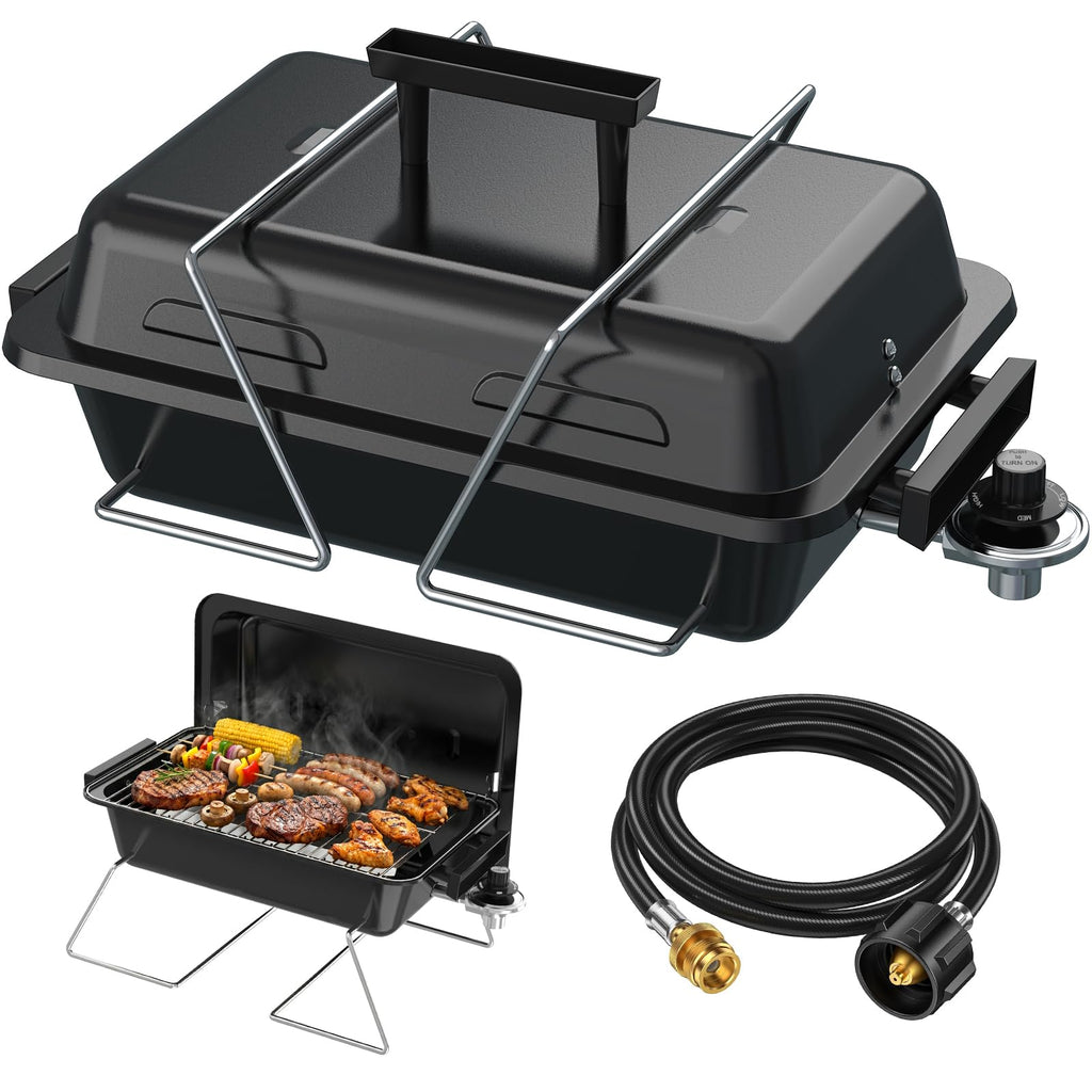 Portable Propane Gas Grill with Foldable Legs K697350