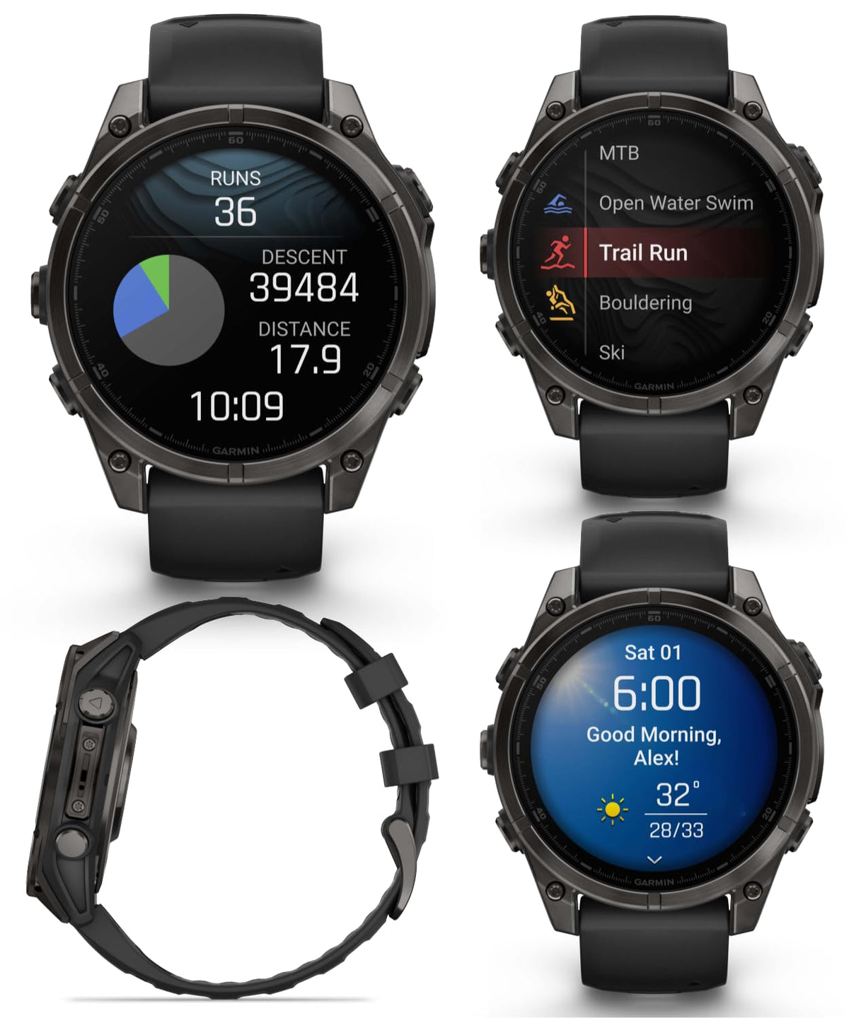 47 mm AMOLED Sapphire Multisport GPS Smartwatch P2763