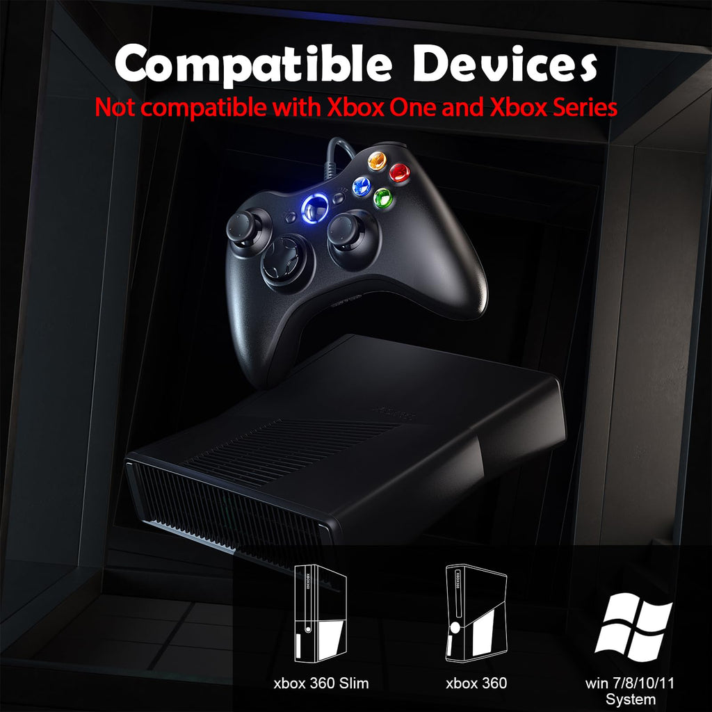 10ft Wired Controller with Upgraded Joystick, Double Shock, 2.5mm Audio Jack - 2 Pack C765511