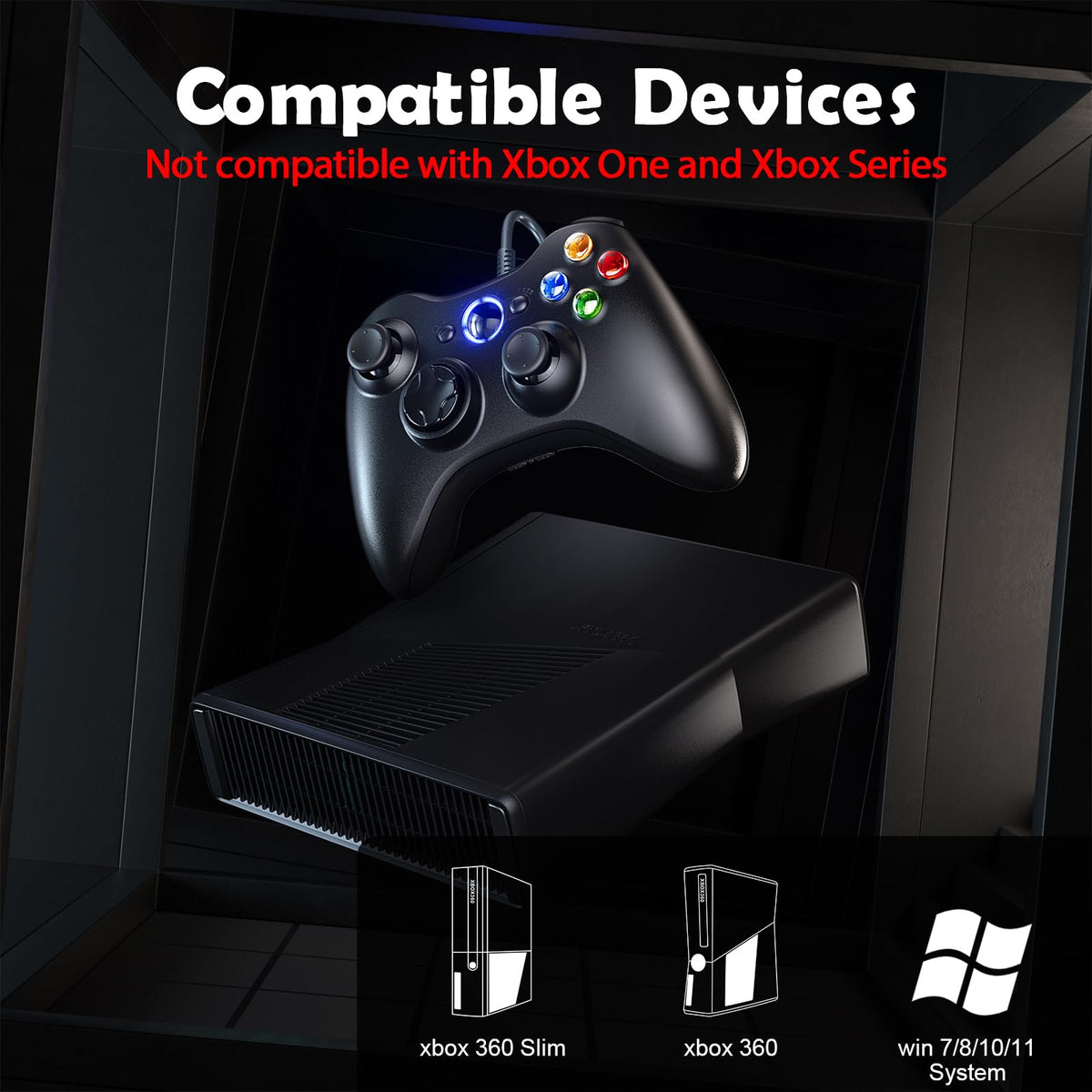 10ft Wired Controller with Upgraded Joystick, Double Shock, 2.5mm Audio Jack - 2 Pack C765511