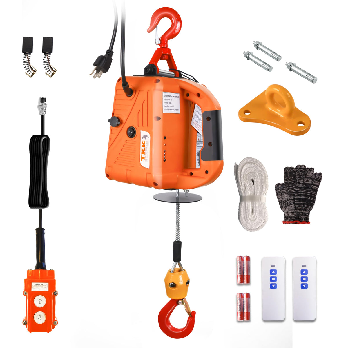 1500W 1100 lb Capacity Electric Hoist N40576