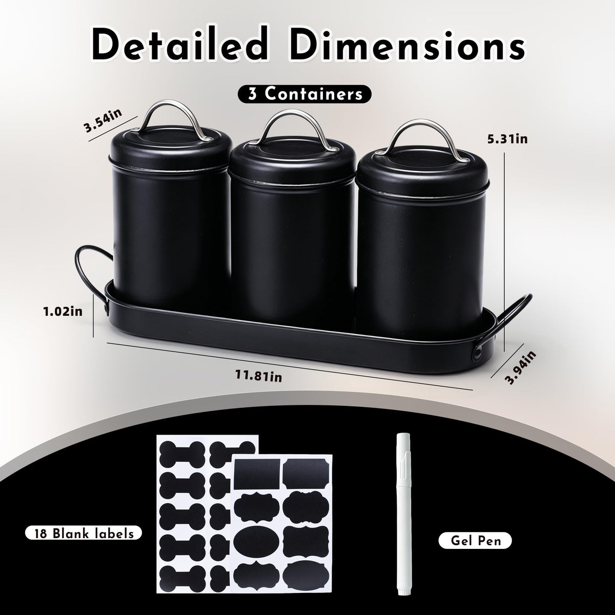 Airtight Dog Treat Container Set with Lid and Tray R152586