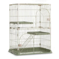 3/4-Tier Wire Cat Cage Playpen Kennel with Hammock and 3 Platforms D7609