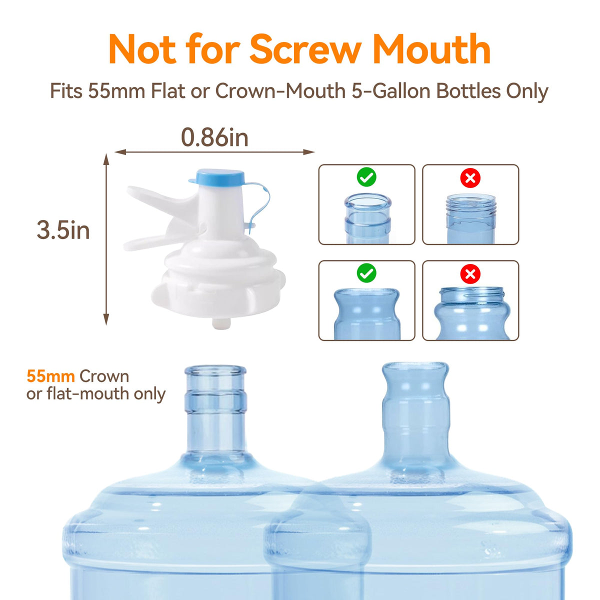 5 Gallon Water Bottle Jug Holder with Dispenser Valve J927963