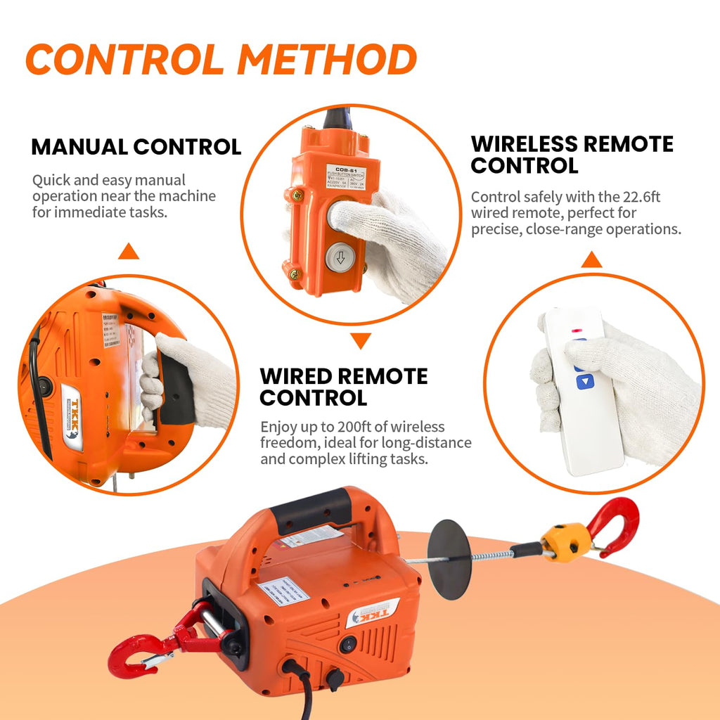 1500W 1100 lb Capacity Electric Hoist N40576
