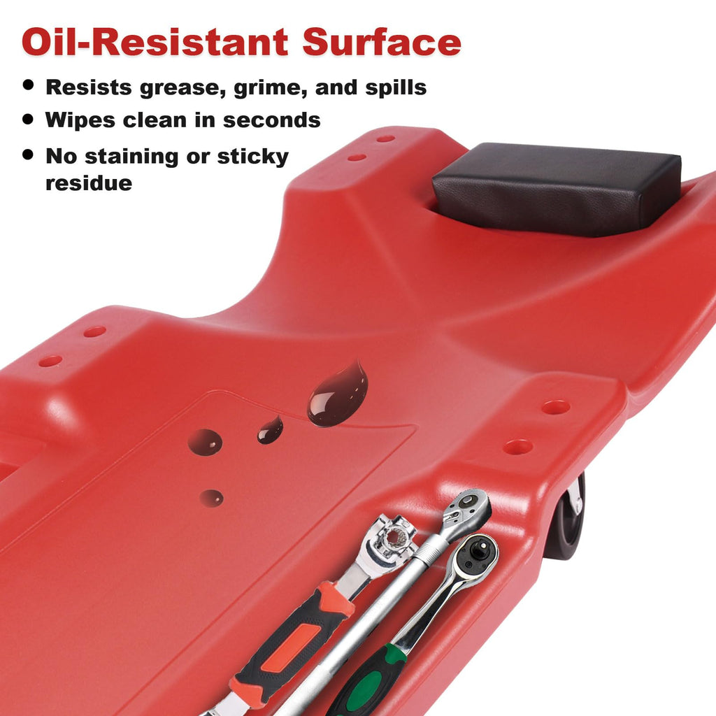 40 Inch Heavy Duty 500 lbs Rolling Car Creeper with Padded Headrest A754690