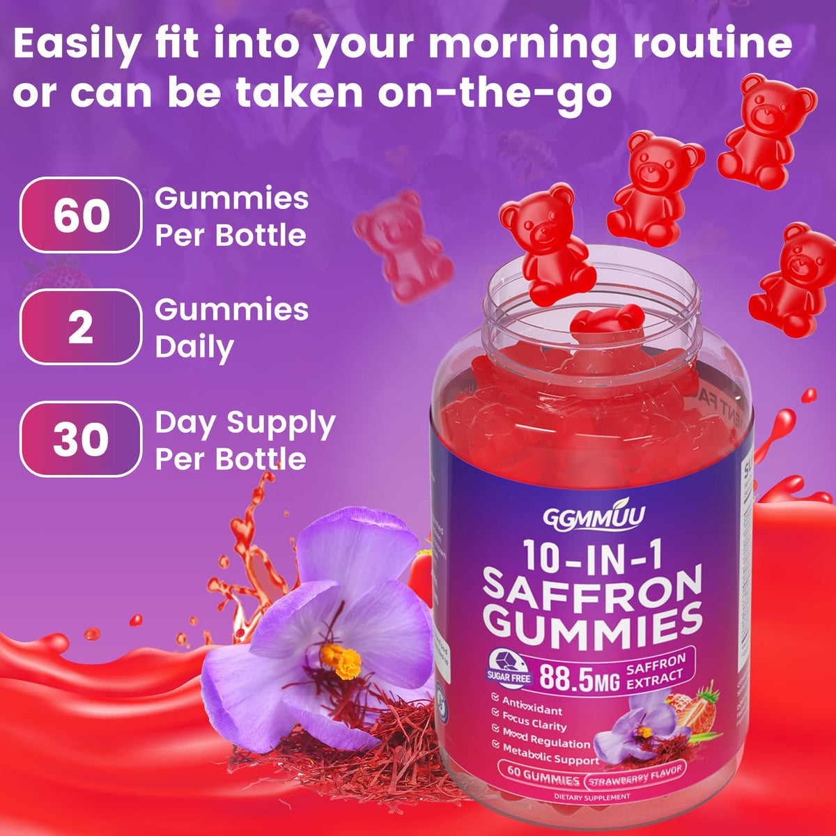 Strawberry Flavor 120 Count Gummies H345932