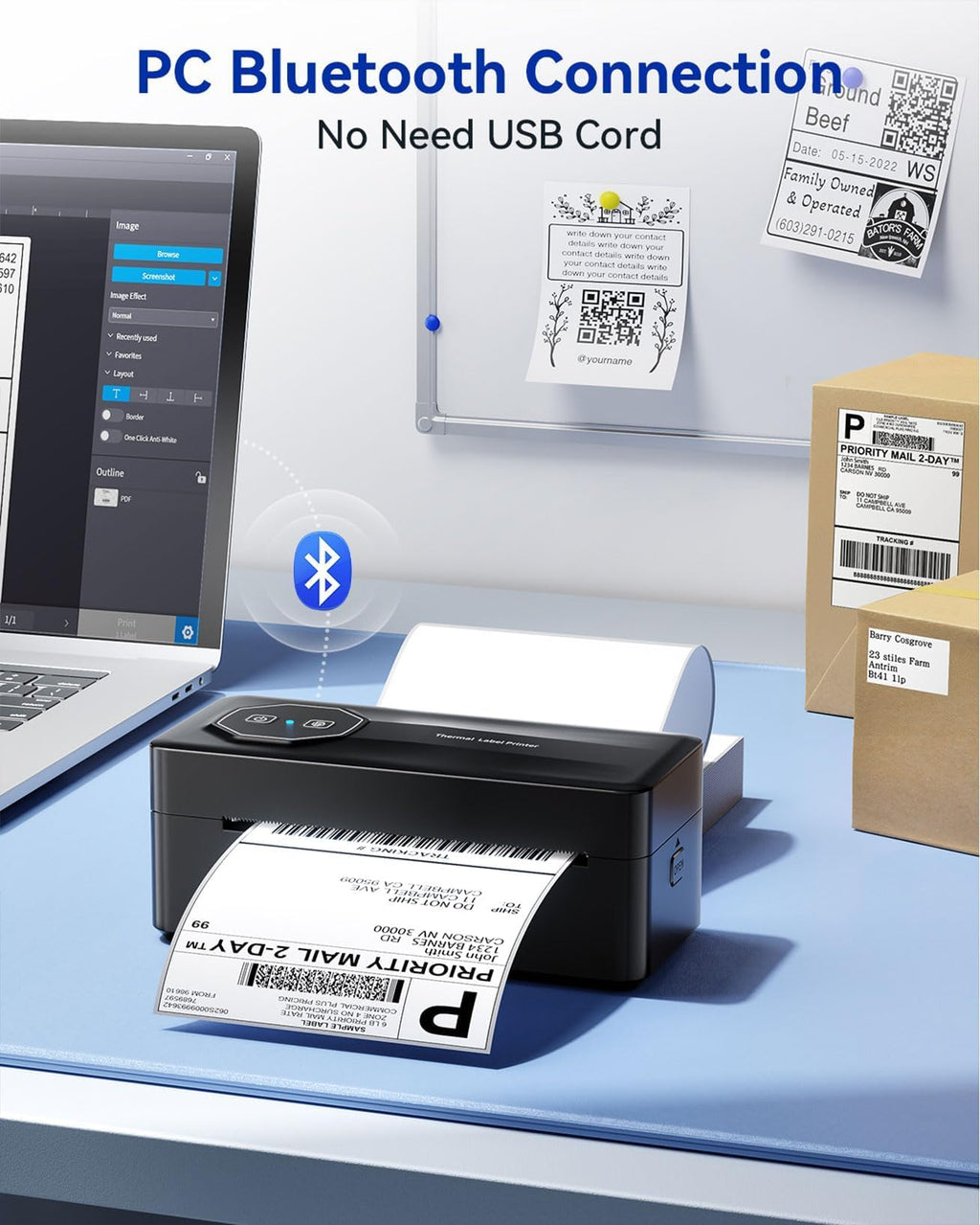 Bluetooth Thermal 4x6 Label Printer R528