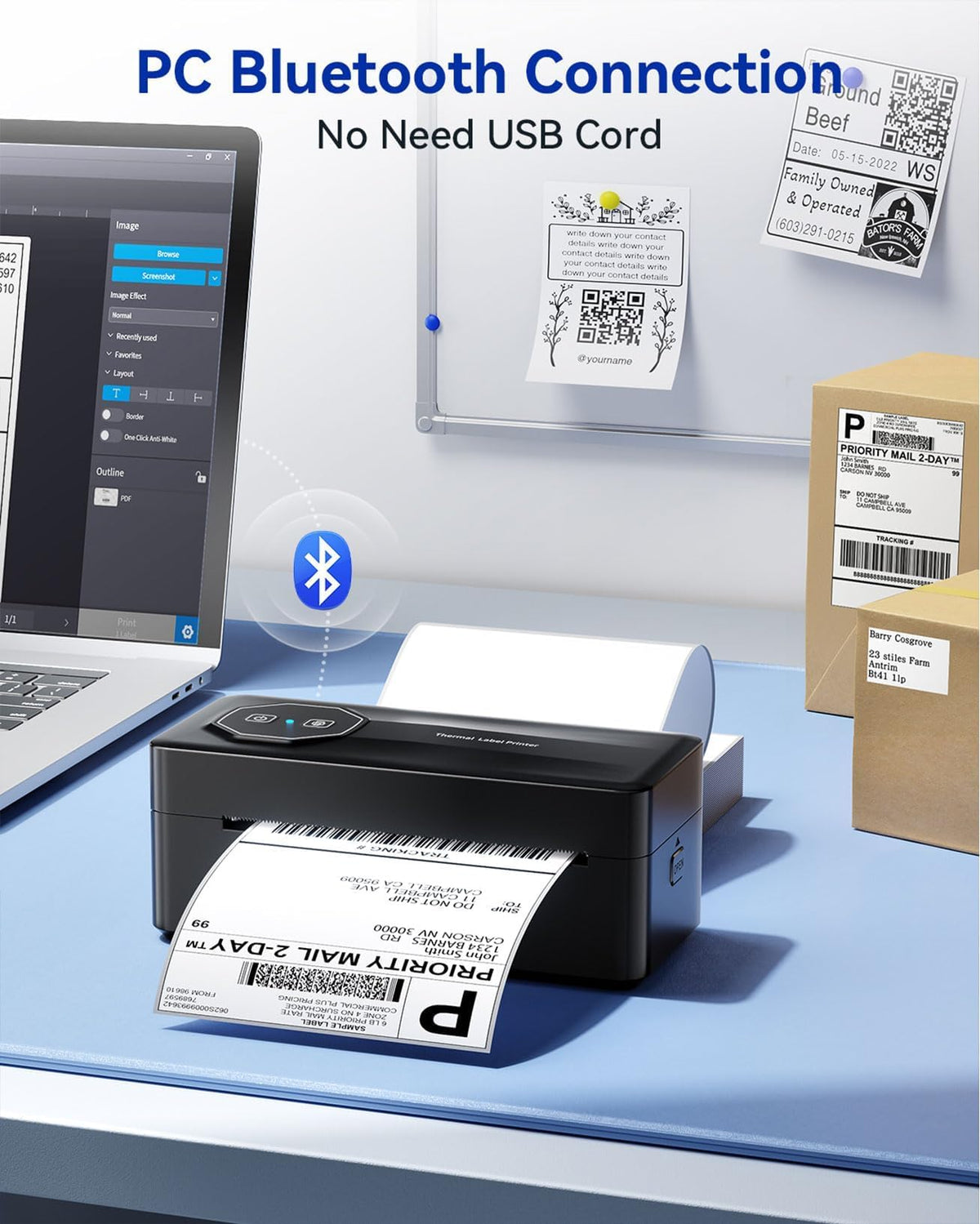 Bluetooth Thermal 4x6 Label Printer R528