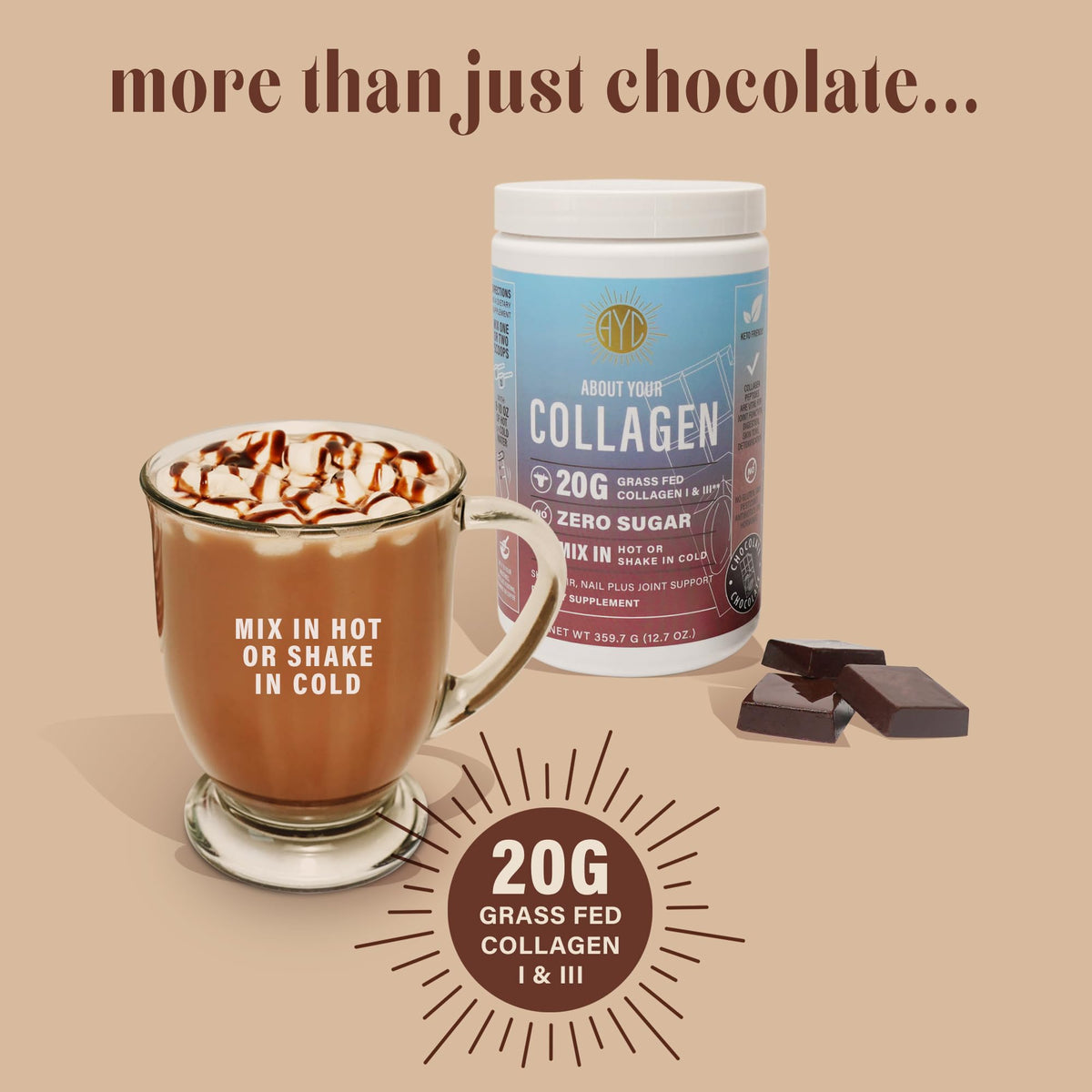 Chocolate Hydrolyzed Type 1&3 Collagen Peptides Powder A943437