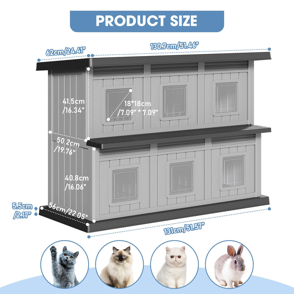 Weatherproof Insulated Outdoor Cat House K550598