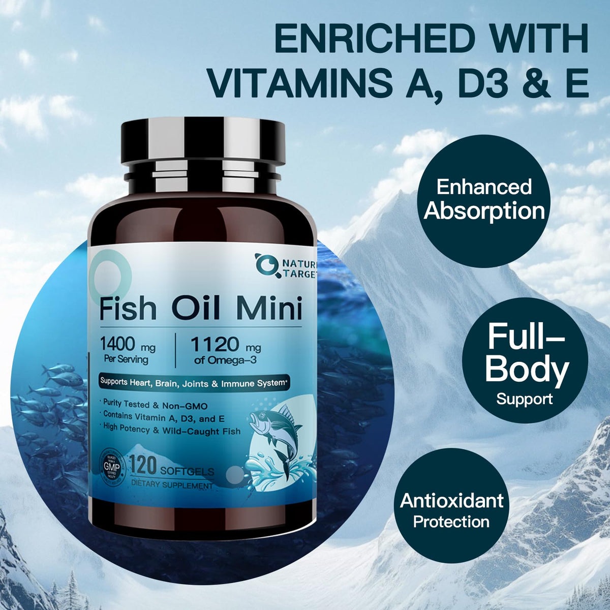 Fish Oil 1400 mg 120 Softgels R961