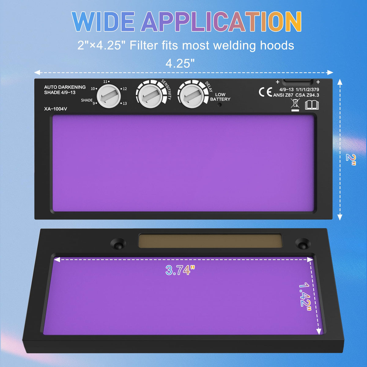 Auto Darkening Welding Lens Variable Shade 4/9-13 K722789