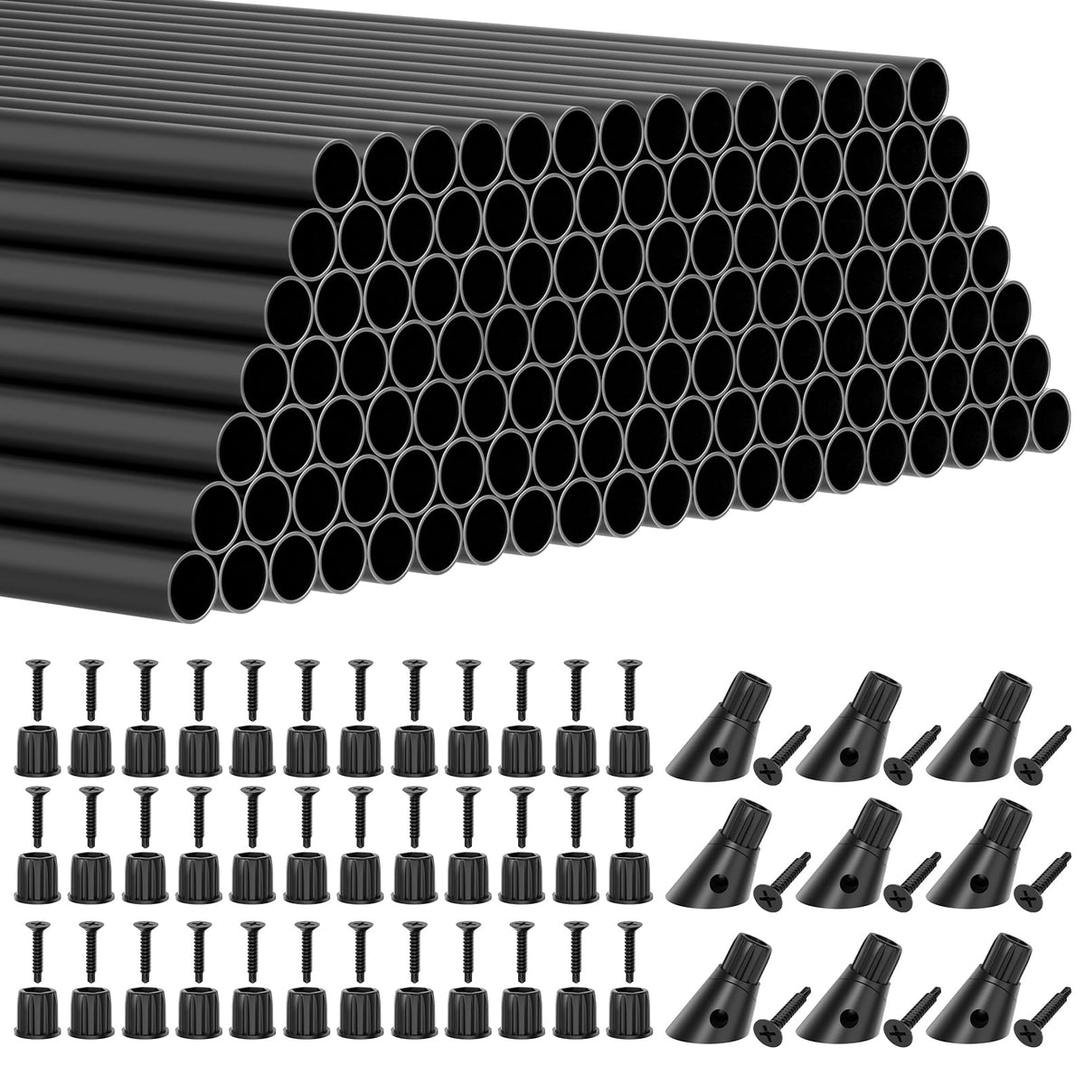 26" Black Aluminum Deck Balusters 120 Pack K184