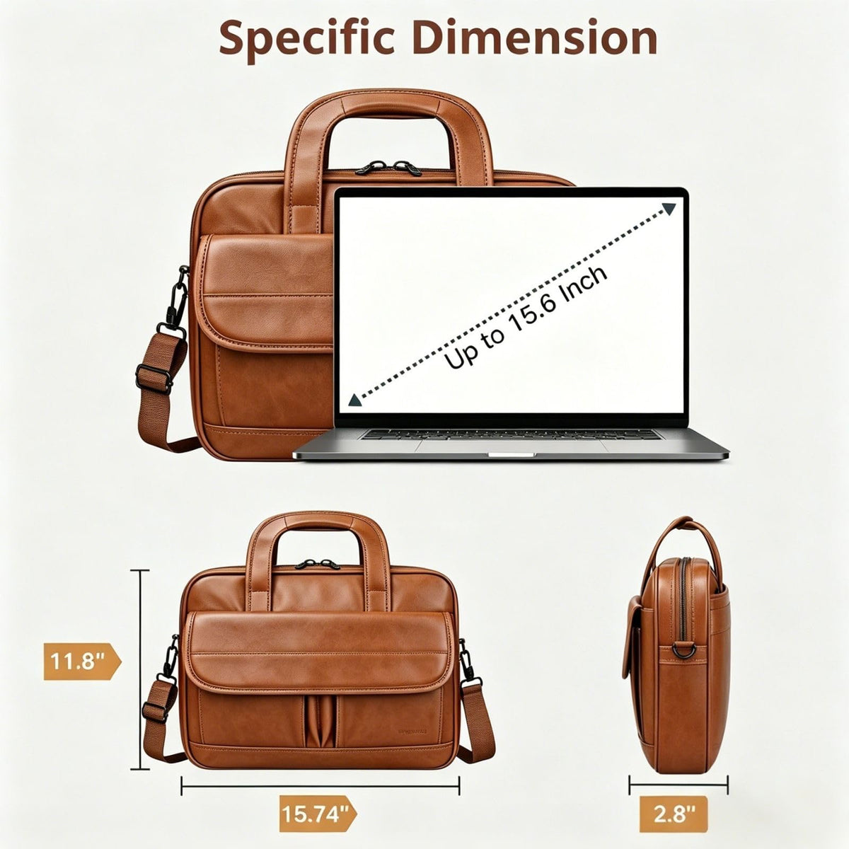Leather 15.6 Inch Laptop Bag I683