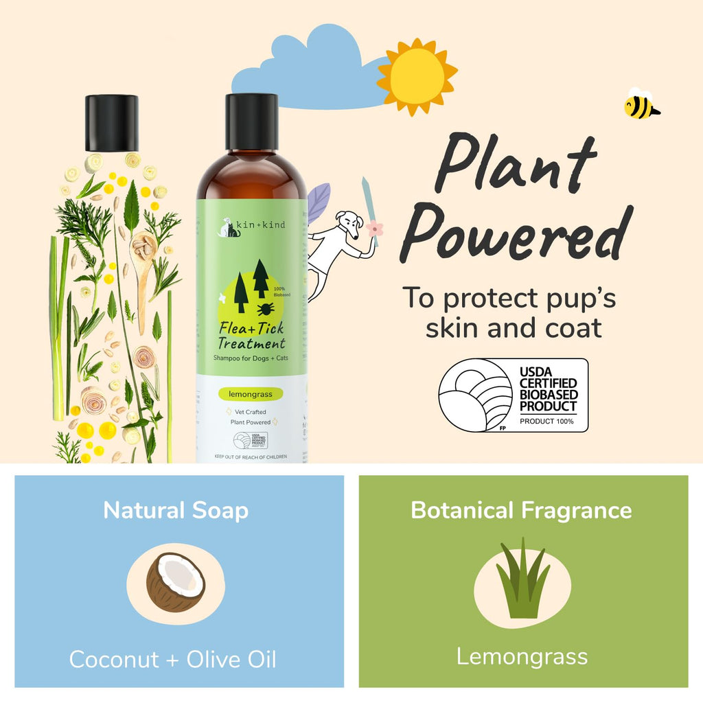 Lemongrass Flea & Tick Shampoo for Dogs & Cats 12 fl oz M959312