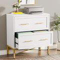White 2 Drawer Wood File Cabinet D356001