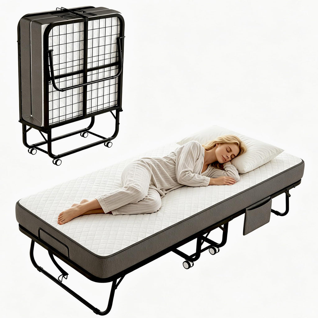 Folding Bed with Memory Foam Mattress M468070