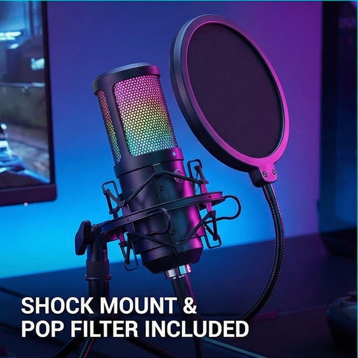 USB Condenser Gaming Mic with Shock Mount N21518