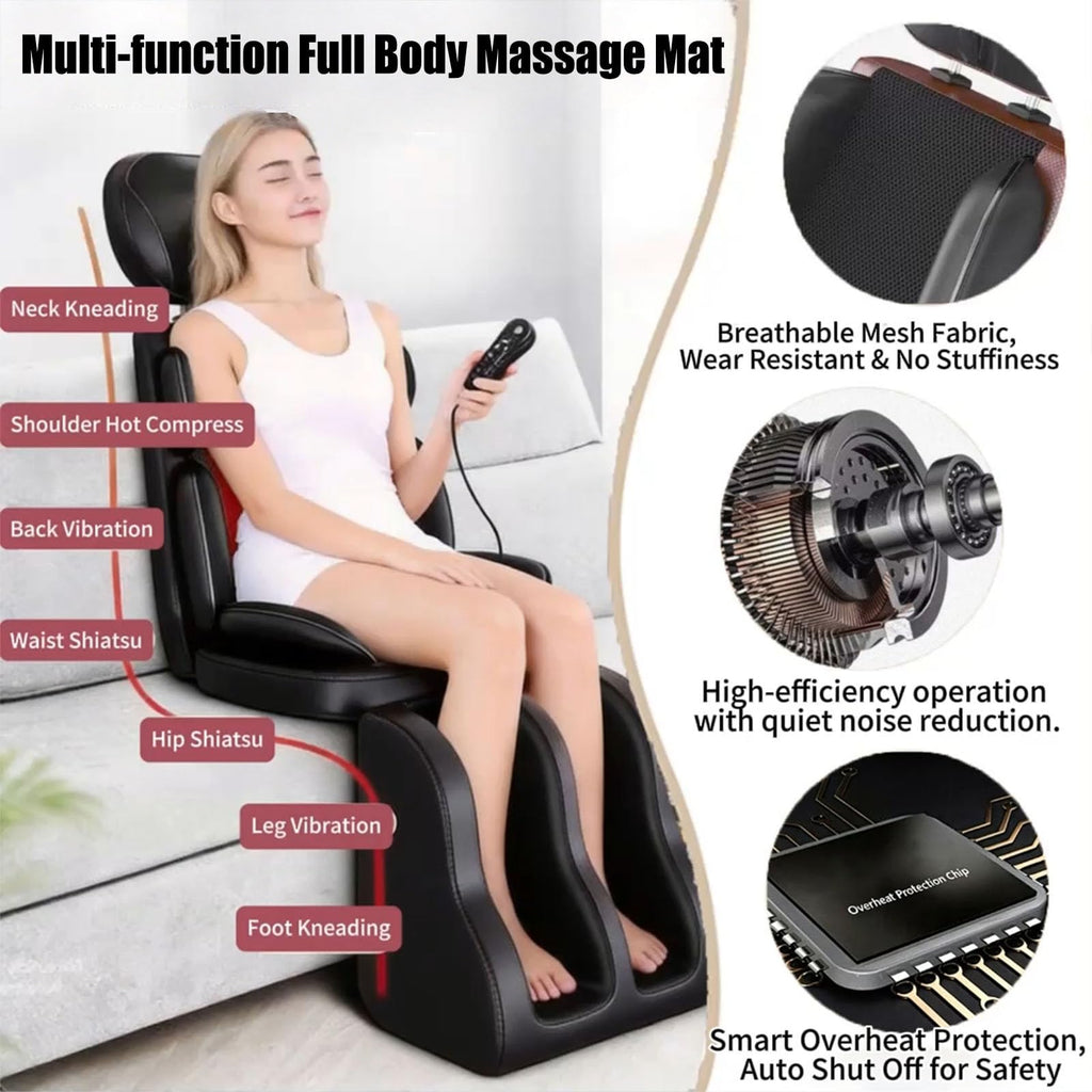 Heated Vibration Full Body Massage Mat M12793