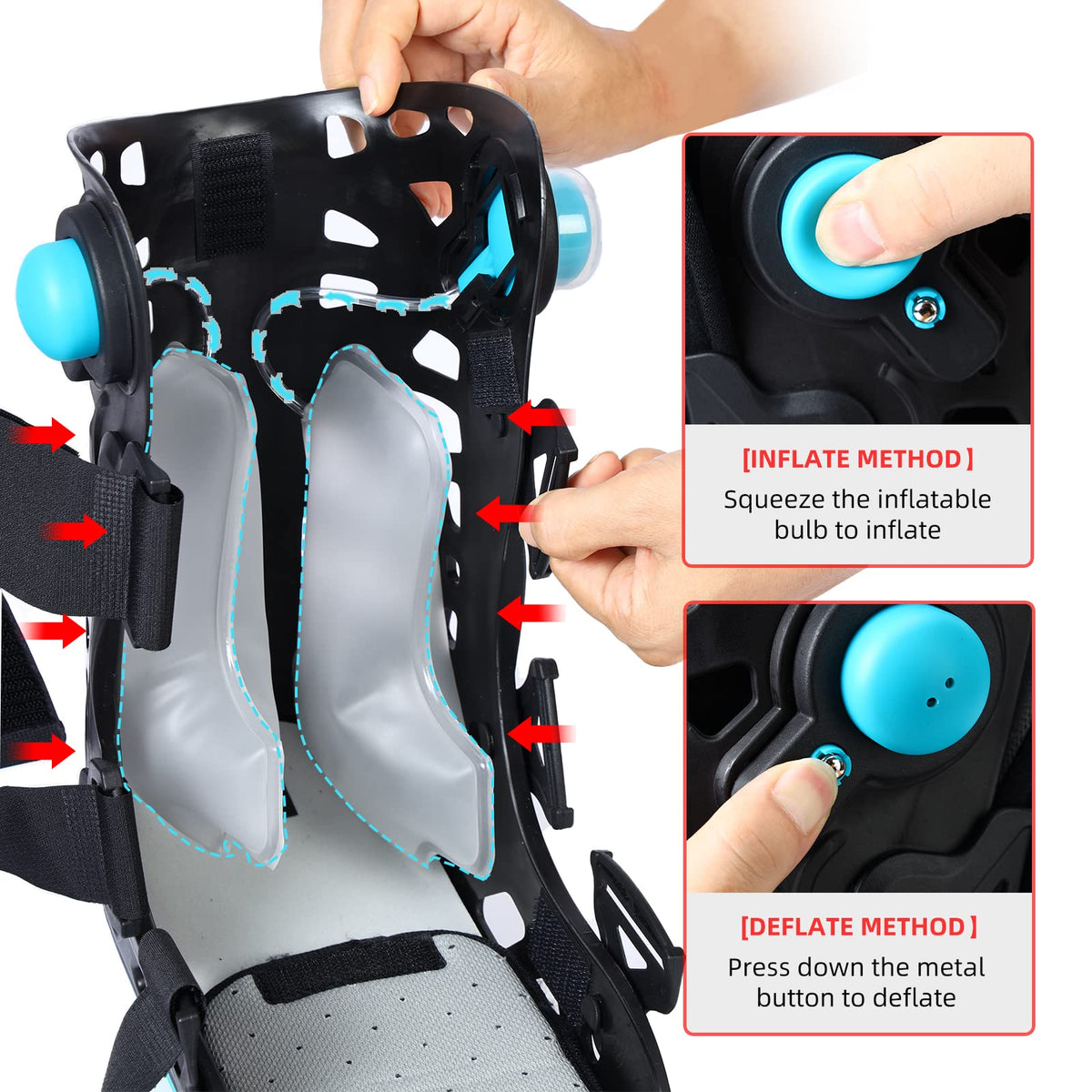 Black Medium Inflatable Walking Boot R41315
