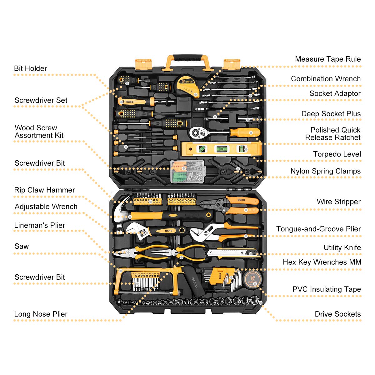 228 Piece Socket Wrench Hand Tool Set with Toolbox C5097