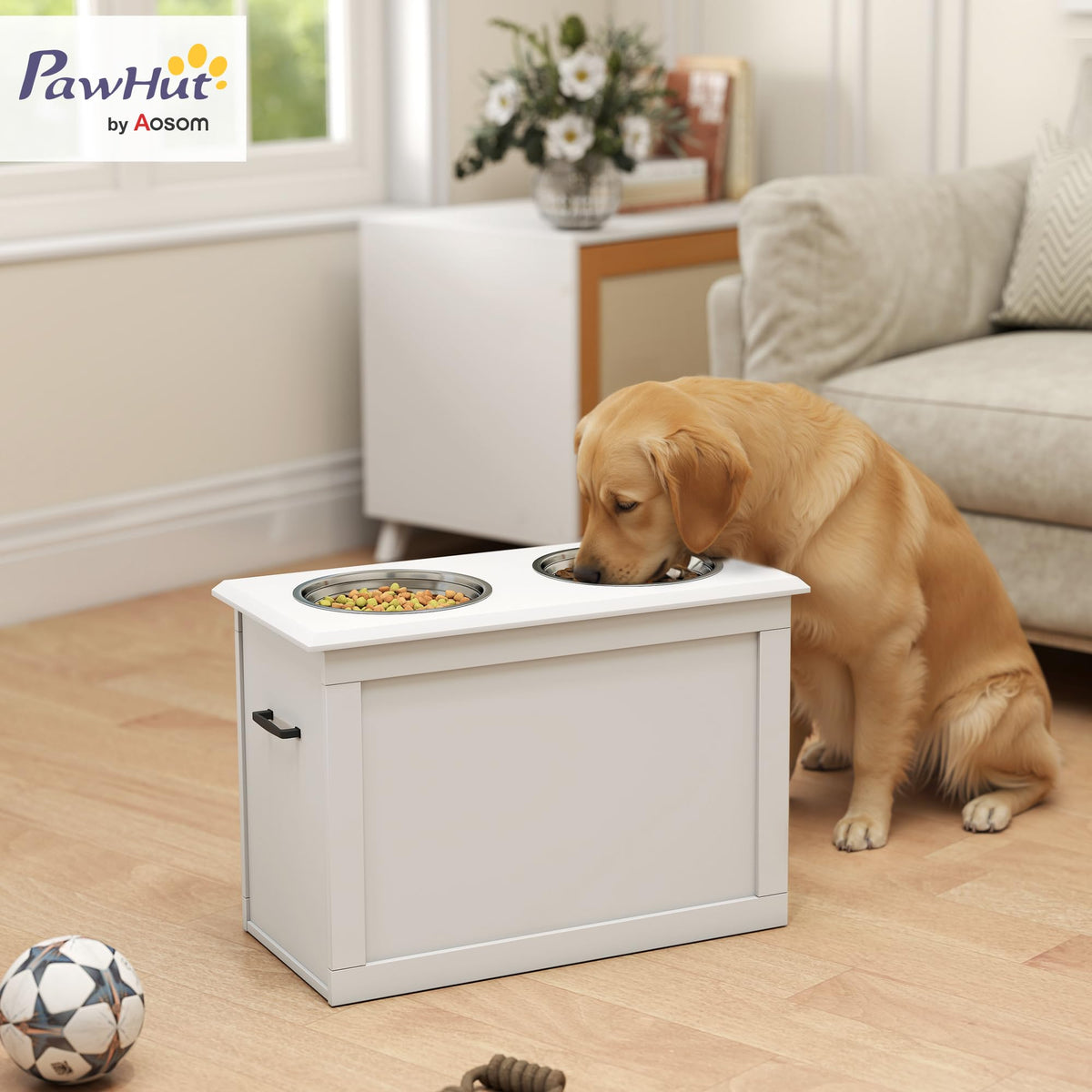 Raised Pet Feeding Storage Station Q469550