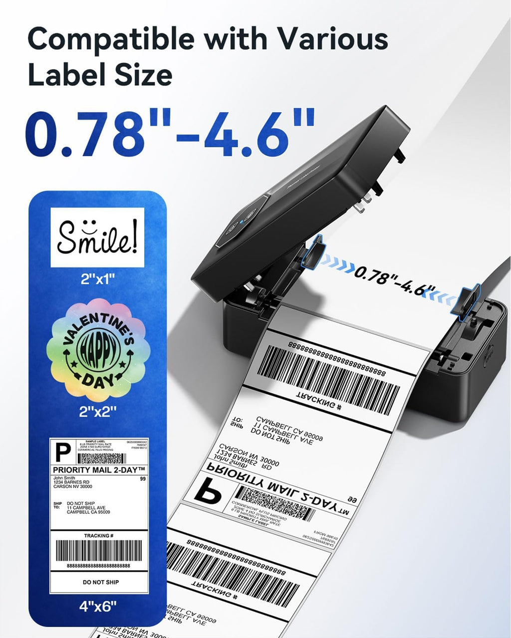 Bluetooth Thermal 4x6 Label Printer R528