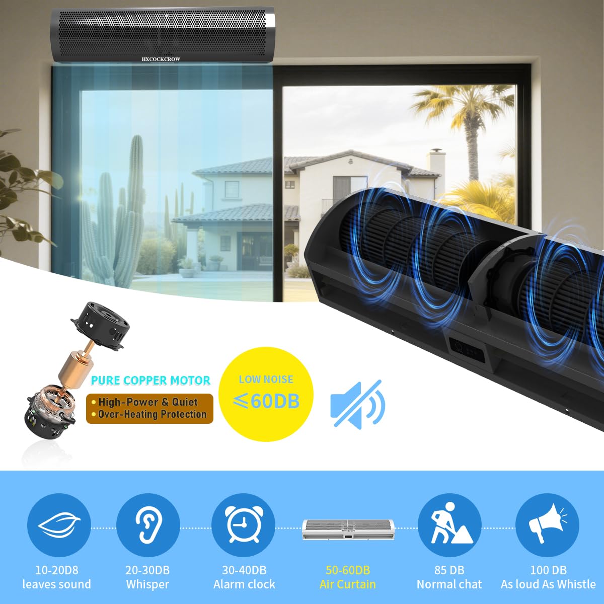 36'' Matte Black 2-Speed Air Curtain K868566