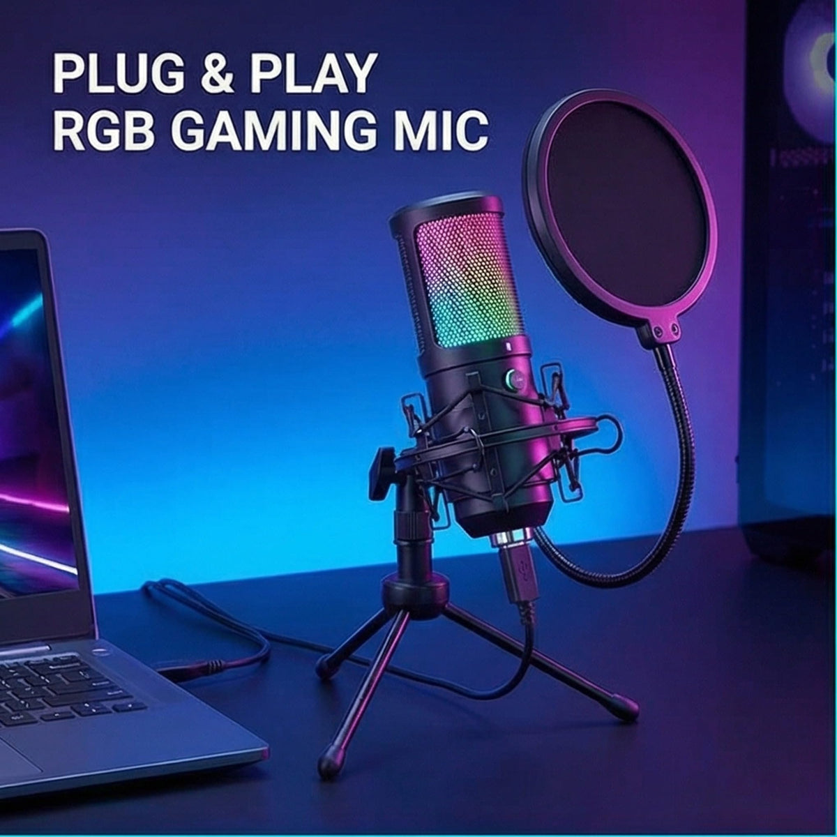 USB Condenser Gaming Mic with Shock Mount N21518