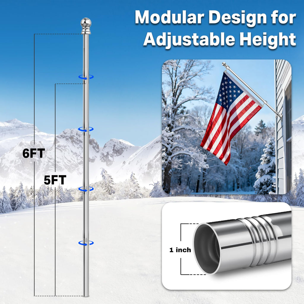 6FT 304 Stainless Steel Flag Pole N18276