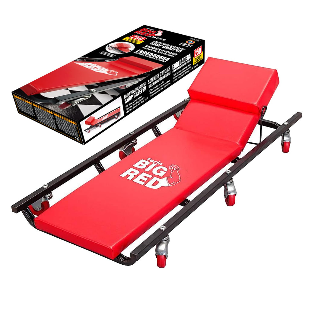 Rolling Garage Creeper with Adjustable Headrest and 6 Casters Y782331