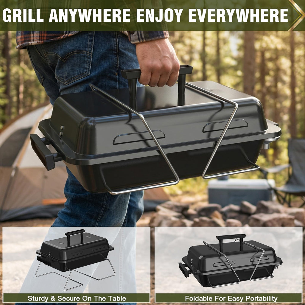 Portable Propane Gas Grill with Foldable Legs K697350