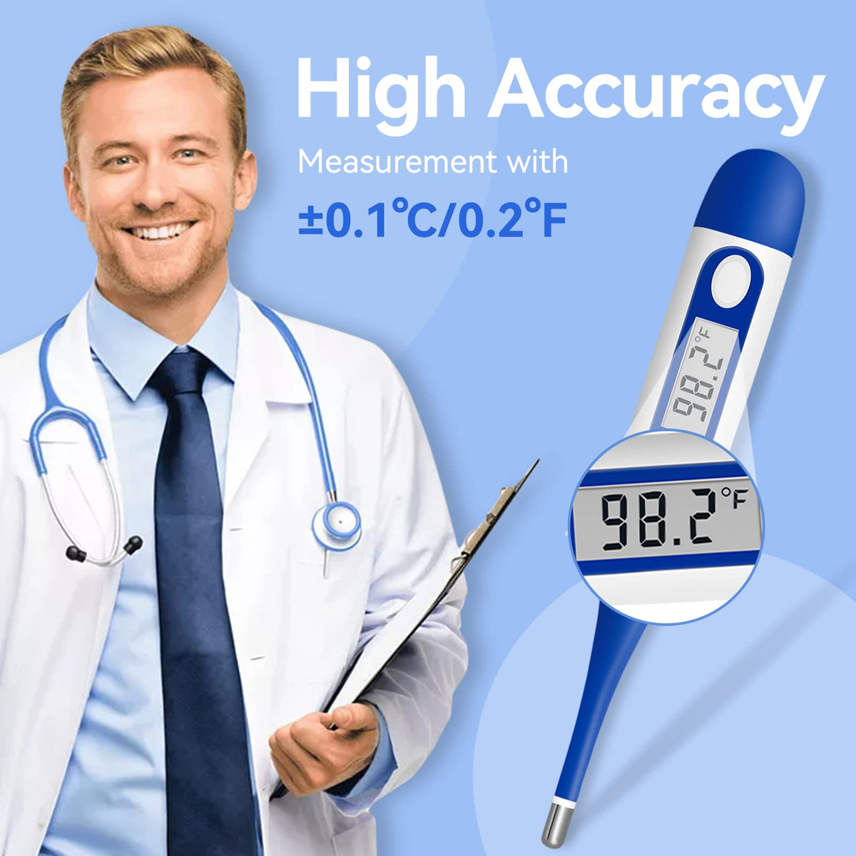 Digital Thermometer with Fever Alarm I161
