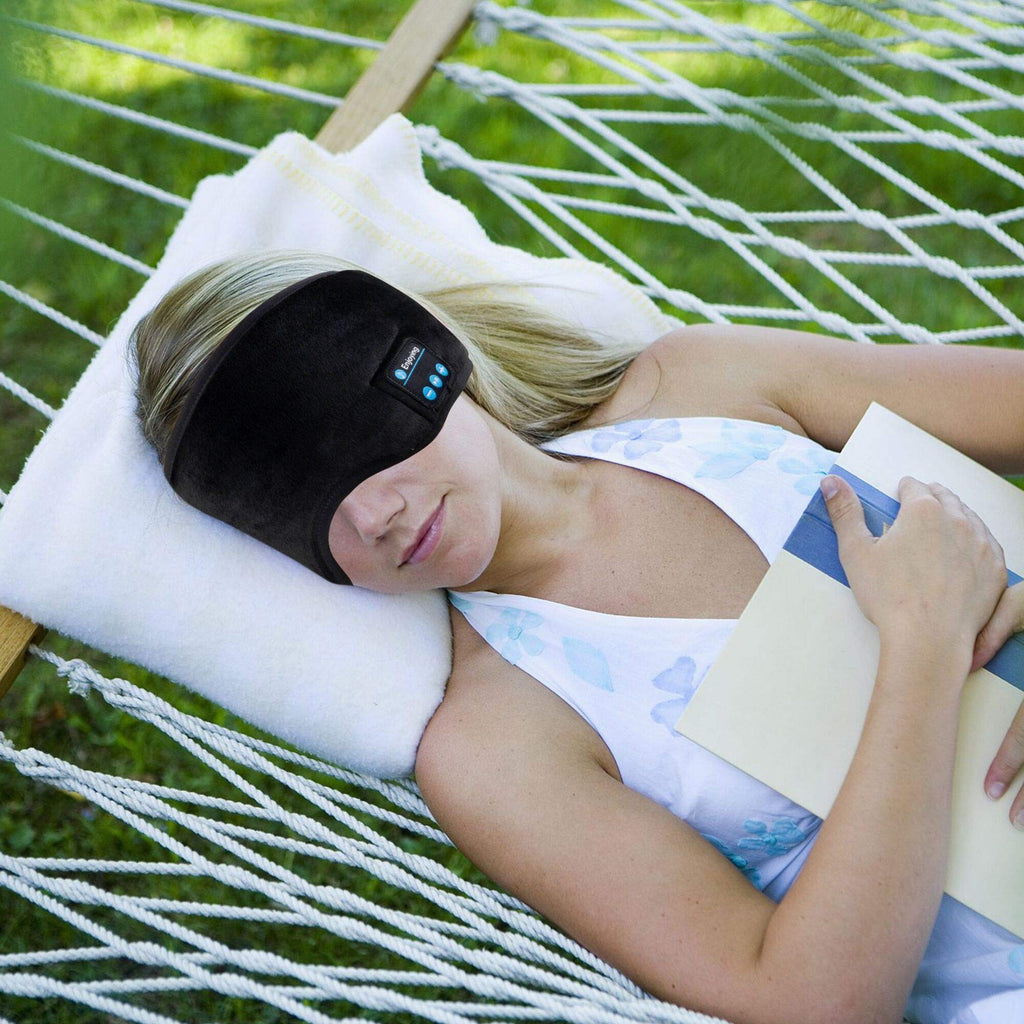 Bluetooth Sleep Headphones Eye Mask with Built-in Speakers Microphone I3052