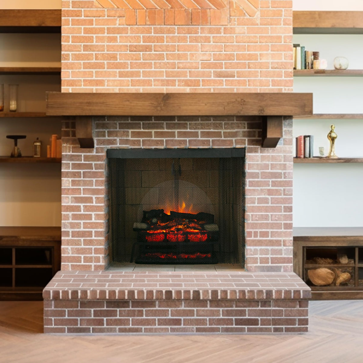 Black Matte Fireplace Mesh Screen Curtain U948004